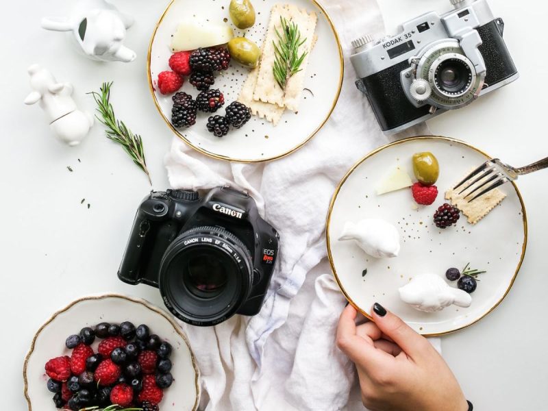 Cameras and food